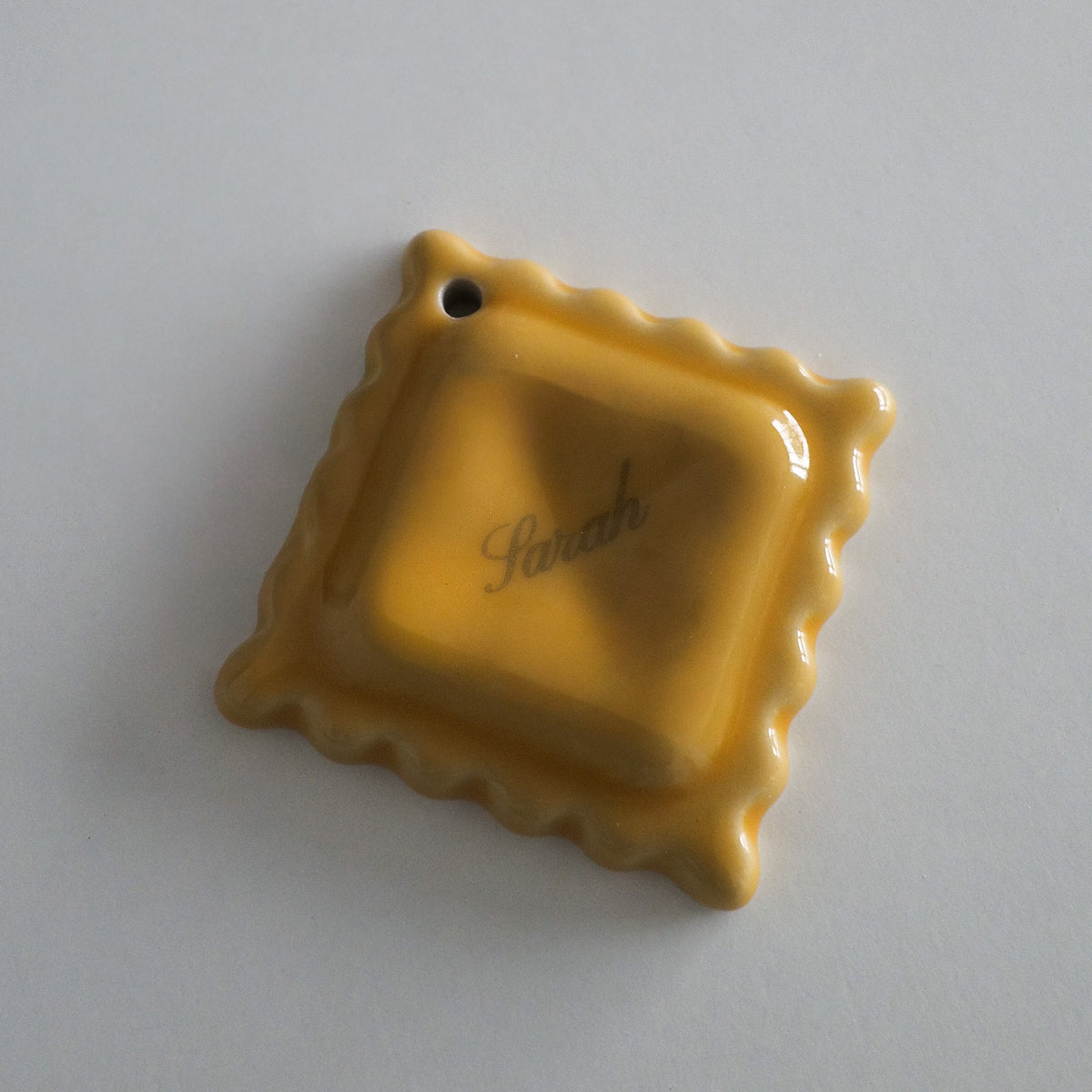 Ceramic Ravioli Keychain