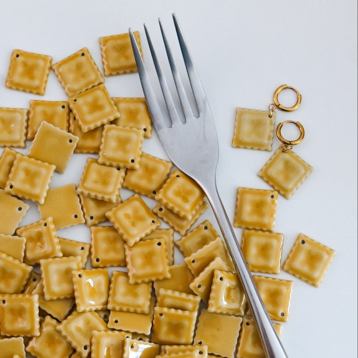 Mini Ravioli Earrings