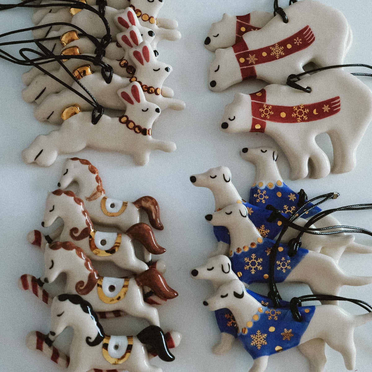 Christmas Animal Ornaments – Box of 4